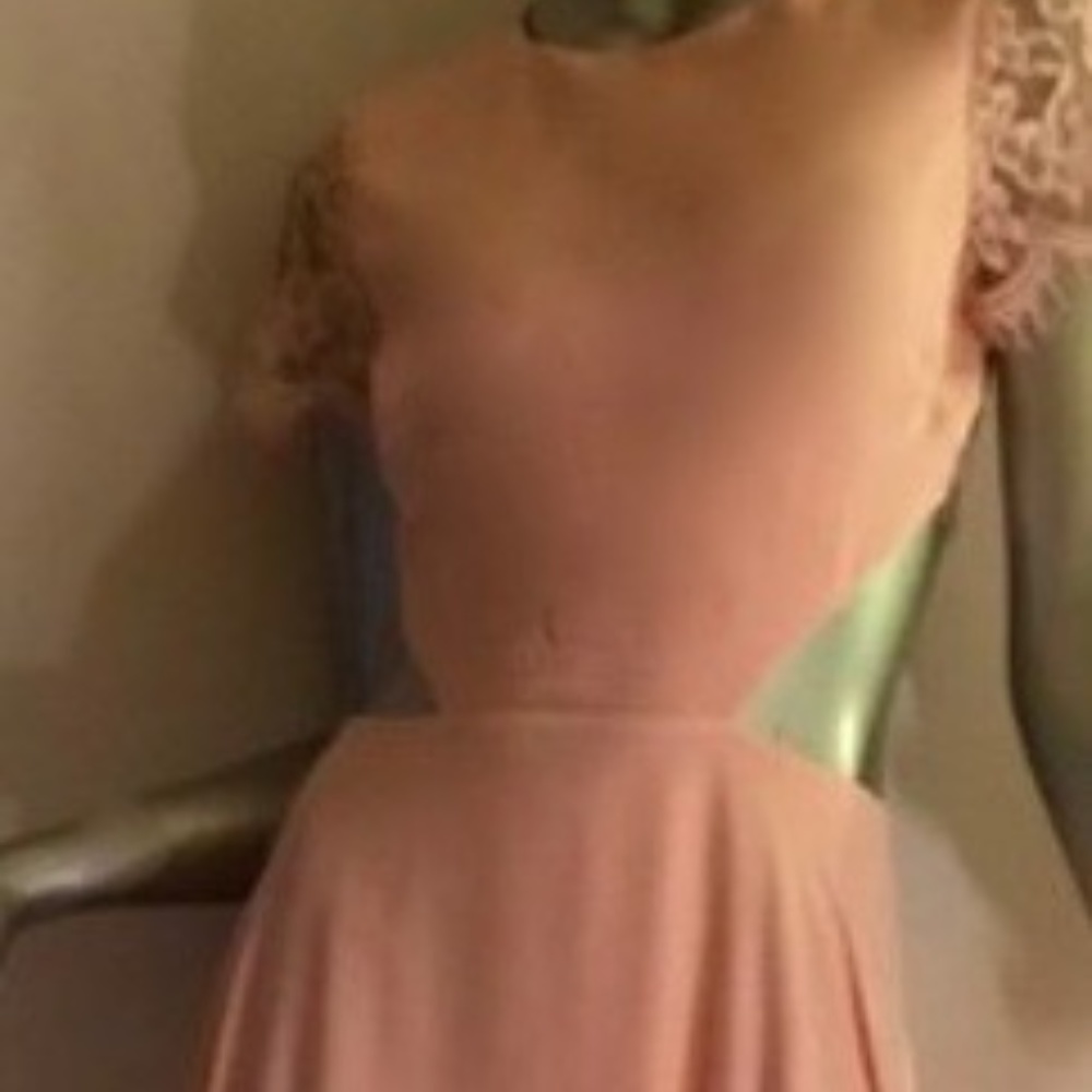 Bebe Peach long dress